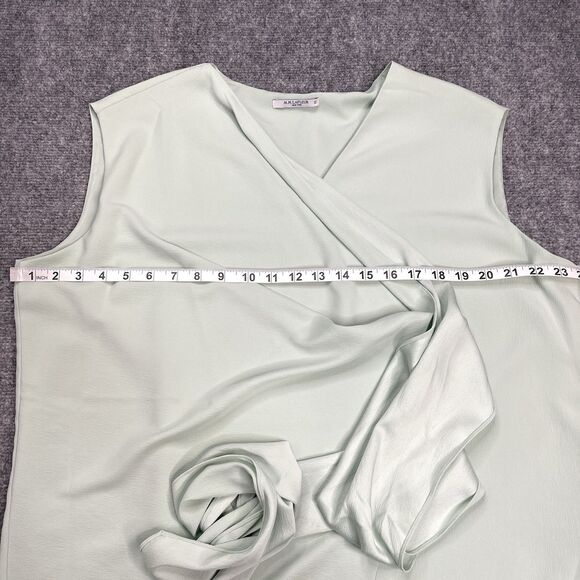 MM Lafleur Ismelka Top Size XL Sleeveless Built In Wrap Scarf Pale Green - Picture 8 of 11